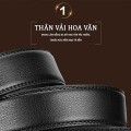 Thắt lưng da thiết kế viền bạc sang trọng dành cho nam, khóa cài