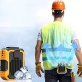 Quạt kẹp quần áo mini tích điện kiêm sạc dự phòng nhỏ gọn