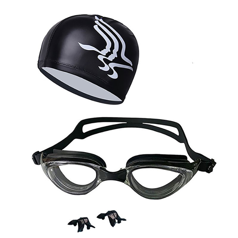 Kính bơi kèm mũ và bịt tai chống loá, bảo vệ mắt an toàn, tiện lợi