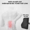 Gối tựa lưng văn phòng cao su non cao cấp, Màu đen