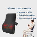 Gối tựa lưng văn phòng cao su non cao cấp, Màu đen