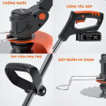 Máy cắt cỏ 2 pin cầm tay động cơ không chổi than 1800W, lõi đồng nguyên chất 