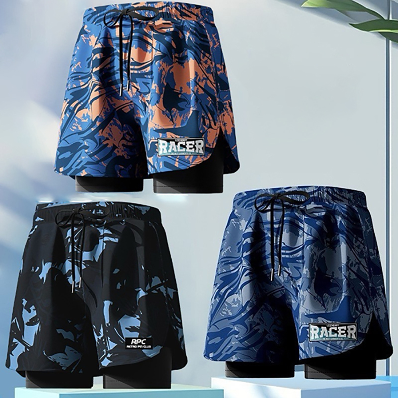 Quần bơi nam 2 lớp chống lộ phong cách trẻ trung, hiện đại Yuke