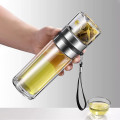 Bình thuỷ tinh giữ nhiệt 2 lớp 350ml có dây đeo tiện lợi 
