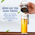 Bình thuỷ tinh giữ nhiệt 2 lớp 350ml có dây đeo tiện lợi 