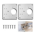 Miếng thép sửa bản lề, cố định cửa tủ đa năng (tặng bộ ốc vít), 1 miếng thép không bản lề