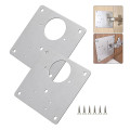 Miếng thép sửa bản lề, cố định cửa tủ đa năng (tặng bộ ốc vít), 1 miếng thép không bản lề