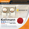 Đèn sưởi nhà tắm treo tường Kottmann 3 bóng vàng K2B 