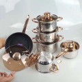 Bộ Nồi 6 Món Dùng Cho Mọi Loại Bếp Kèm Nắp Kính Chịu Lực