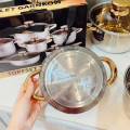 Bộ Nồi 6 Món Dùng Cho Mọi Loại Bếp Kèm Nắp Kính Chịu Lực