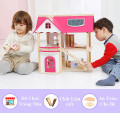Bộ đồ chơi nhà gỗ Pink House cho bé 