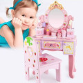 Bộ đồ chơi bàn ghế trang điểm gỗ cho bé gái Princess