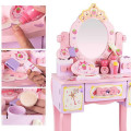 Bộ đồ chơi bàn ghế trang điểm gỗ cho bé gái Princess