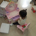 Bộ đồ chơi bàn ghế trang điểm gỗ cho bé gái Princess