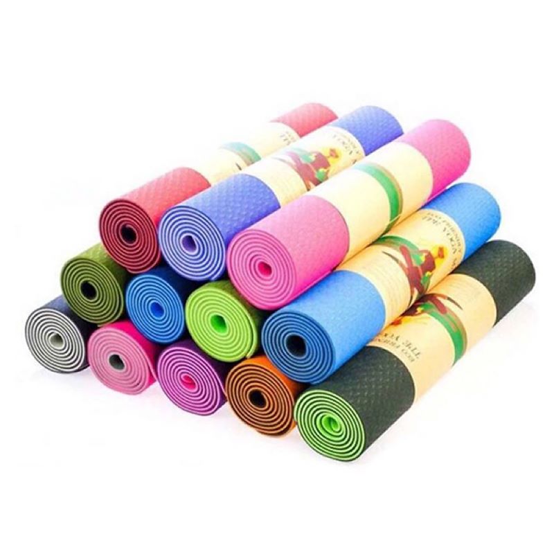 Thảm tập Yoga định tuyến TPE 2 lớp cao su non
