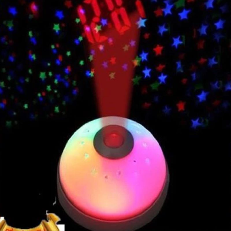 Đèn ngủ chiếu sao kèm đồng hồ