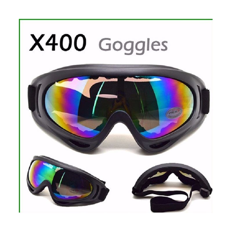 Kính đi phượt X400 gắn mũ