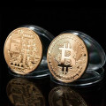 Đồng bitcoin mạ vàng 24K