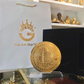 Đồng bitcoin mạ vàng 24K
