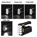 Đèn pin cầm tay siêu sáng 8 bóng và 4 chế độ sáng