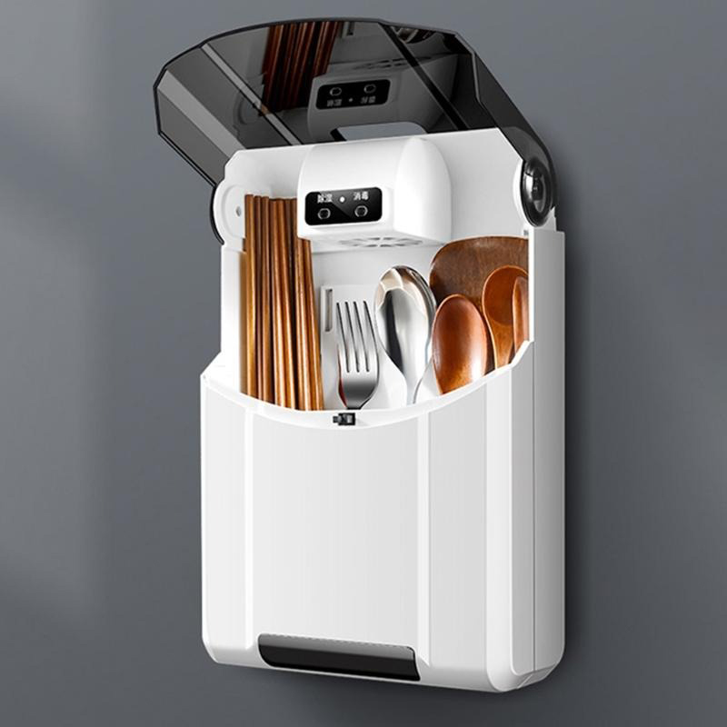 Máy khử trùng đũa thìa kèm đèn led sấy khô tiện dụng