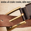 Thắt lưng nam da bò khóa đồng Cartelo CTL-KD02