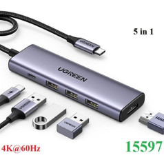 Cổng chuyển đổi Type C ra 1 cổng HDMI và 3 cổng USB 3.0 Ugreen 15597 