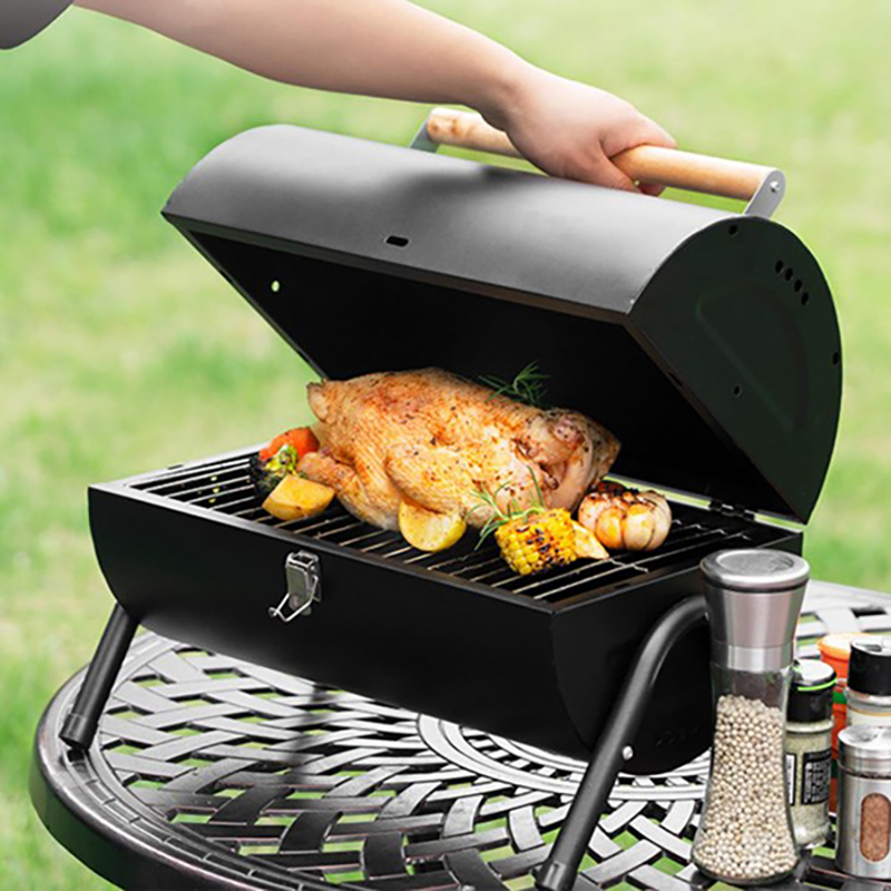 Bếp nướng than hoa 2 ngăn gấp gọn ngoài trời