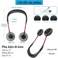 Quạt mini tích điện đeo cổ sạc Usb tiện lợi