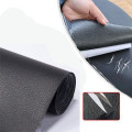 Miếng dán vải da pu tự dính sửa chữa ghế sofa đồ da nội thất, Màu đen