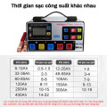 Bộ sạc ắc quy ô tô, xe máy màn hình LCD hiện đại