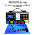 Bộ sạc ắc quy ô tô, xe máy màn hình LCD hiện đại