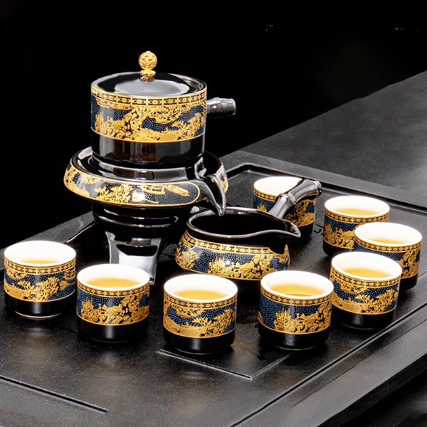 Bộ ấm chén cối xay gốm sứ cao cấp