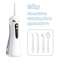 Máy tăm nước cầm tay 3 chế độ kèm 4 đầu vệ sinh và củ sạc, Màu hồng