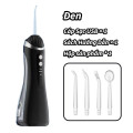 Máy tăm nước cầm tay 3 chế độ kèm 4 đầu vệ sinh và củ sạc, Màu hồng