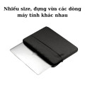 Túi chống sốc laptop, túi đựng macbook 2 ngăn có quai xách, Màu xám - 13inch - 13.3inch
