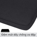 Túi chống sốc laptop, túi đựng macbook 2 ngăn có quai xách, Màu xám - 13inch - 13.3inch
