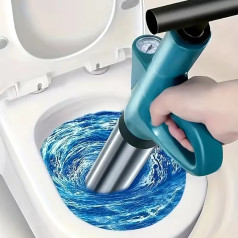 Dụng cụ thông tắc bồn cầu, cống bằng khi nén áp lực siêu mạnh, Ống thép - Tay cong	