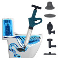 Dụng cụ thông tắc bồn cầu, cống bằng khi nén áp lực siêu mạnh, Ống thép - Tay cong	