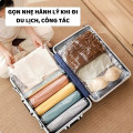 Túi hút chân không đựng quần áo, chăn màn chống ẩm mốc tiện lợi tặng bơm tay, Combo 10 túi 40x60	