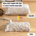 Túi hút chân không đựng quần áo, chăn màn chống ẩm mốc tiện lợi tặng bơm tay, Combo 10 túi 40x60	