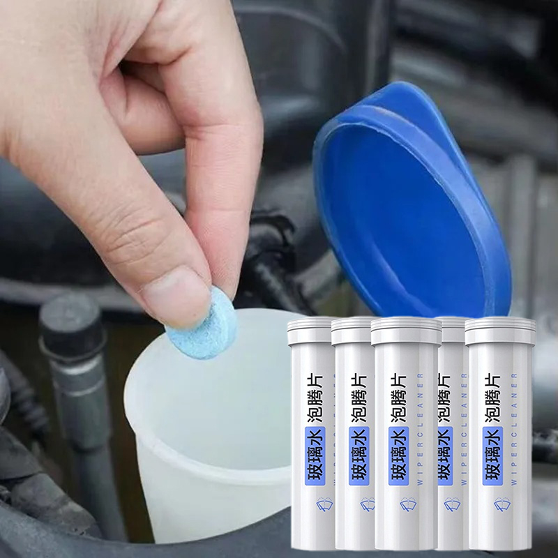 (Combo 3 lọ) Lọ 15 viên sủi rửa kính ô tô đậm đặc rửa sạch mọi vết bẩn