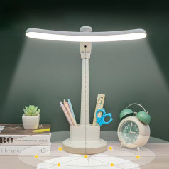 Đèn học để bàn chống cận thị gấp gọn kèm pin sạc tích điện, Loại 3600mah (gồm cả củ sạc)	
