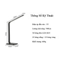 Đèn học để bàn bóng Led chống cận, tích điện kết hợp cảm ứng, Màu đen - Bản tiêu chuẩn cắm điện