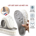Lót giày thể thao 4D cao su non đàn hồi,thấm hút, thoáng khí cực tốt (1 đôi), Mặt đen - Đệm trắng - Size 39/40
