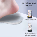Lót giày thể thao 4D cao su non đàn hồi,thấm hút, thoáng khí cực tốt (1 đôi), Mặt đen - Đệm trắng - Size 39/40