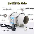 Quạt hút mùi thông gió khói công nghiệp lõi đồng cao cấp, HF75 -35W