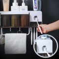 Kệ để đồ nhà tắm tích hợp khay bàn chải đánh răng treo tường tiện dụng