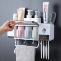 Kệ để đồ nhà tắm tích hợp khay bàn chải đánh răng treo tường tiện dụng