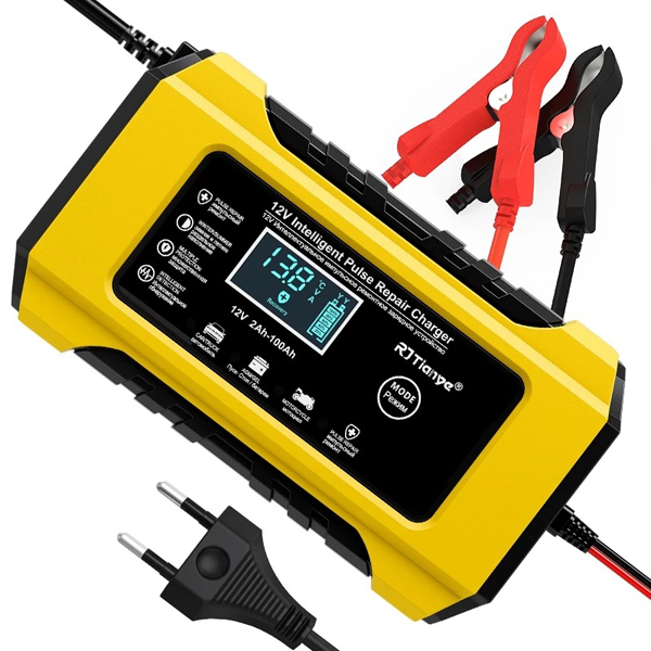 Sạc ắc quy 12V/6A thông minh tự ngắt khi pin đầy, chống quá tải 